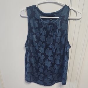 Banana Republic Navy Floral Tank Top